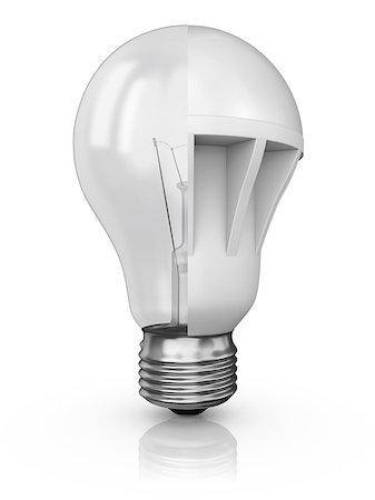 simsearch:622-06397857,k - collage of incandescent and LED bulbs on a white background Stockbilder - Microstock & Abonnement, Bildnummer: 400-08552067