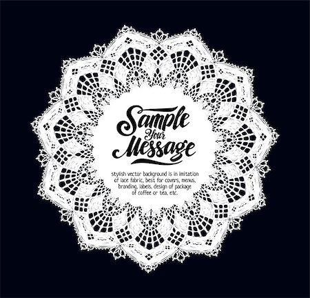 simsearch:400-05136963,k - stylish vector background is in imitation of lace fabric, best for covers, menus, branding, labels, design of package of coffee or tea, etc. Stock Photo - Budget Royalty-Free & Subscription, Code: 400-08552070