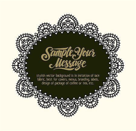 simsearch:400-05136963,k - stylish vector background is in imitation of lace fabric, best for covers, menus, branding, labels, design of package of coffee or tea, etc. Stock Photo - Budget Royalty-Free & Subscription, Code: 400-08552071