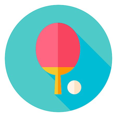 pong - Ping Pong Circle Icon. Flat Design Vector Illustration with Long Shadow. Sport Activity and Fitness Lifestyle Symbol. Stock Photo - Budget Royalty-Free & Subscription, Code: 400-08552407