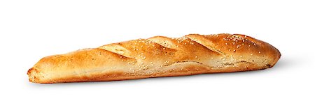 simsearch:400-06416084,k - In front French baguette isolated on white background Photographie de stock - Aubaine LD & Abonnement, Code: 400-08553121