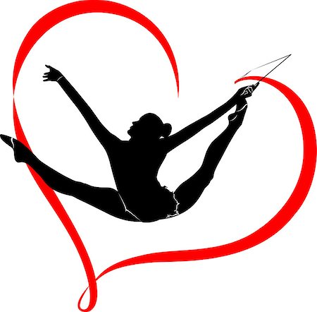 rhythmic gymnast - gymnastics logo Stock Photo - Budget Royalty-Free & Subscription, Code: 400-08553288
