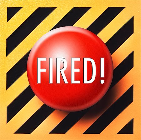 simsearch:400-08551867,k - Fired! push button in red on a yellow and black background Stock Photo - Budget Royalty-Free & Subscription, Code: 400-08553350