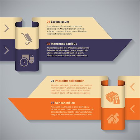 simsearch:400-07620578,k - Arrow ribbon infographic template with 4 options and details Fotografie stock - Microstock e Abbonamento, Codice: 400-08553810