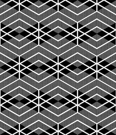 simsearch:400-08409083,k - Seamless diamonds and hexagons pattern. Vector art. Photographie de stock - Aubaine LD & Abonnement, Code: 400-08553852