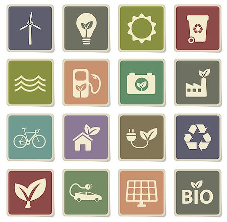 simsearch:400-08553864,k - Alternative energy vector icons for web sites and user interface Stock Photo - Budget Royalty-Free & Subscription, Code: 400-08553864