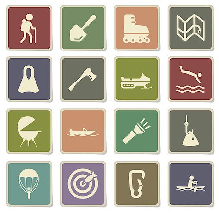Active recreation vector icons for web sites and user interface Stock Photo - Budget Royalty-Free & Subscription, Code: 400-08553862