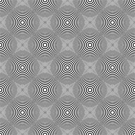 simsearch:400-08409083,k - Seamless circles and rings pattern. Geometric checked diagonal texture. Vector art. Photographie de stock - Aubaine LD & Abonnement, Code: 400-08553919