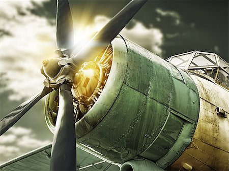 simsearch:400-08864596,k - picture of a old airplane Stock Photo - Budget Royalty-Free & Subscription, Code: 400-08574296