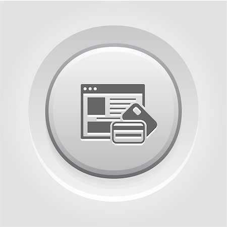 simsearch:400-09009271,k - Online Payment Icon. Business Concept.  Grey Button Design Stockbilder - Microstock & Abonnement, Bildnummer: 400-08574689