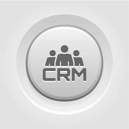 symbols modern art - CRM System Icon. Business and Finance. Grey Button Design Stock Photo - Budget Royalty-Free & Subscription, Code: 400-08574916