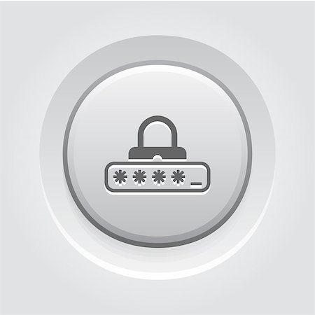 passwort - Password Protection Icon. Business Concept Grey Button Design Stockbilder - Microstock & Abonnement, Bildnummer: 400-08574994