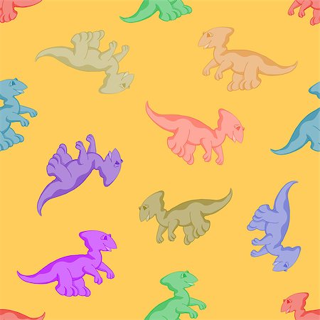 simsearch:400-08161528,k - Good and funny dinosaurs. Seamless series for young children Foto de stock - Royalty-Free Super Valor e Assinatura, Número: 400-08575259