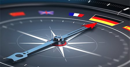 simsearch:400-08184863,k - 3D illustration of a compass with the needle pointing the german flag. Concept of germany excursion or tour. Photographie de stock - Aubaine LD & Abonnement, Code: 400-08575406