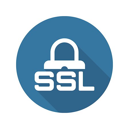 simsearch:400-08572391,k - SSL Secured Icon. Flat Design Long Shadow Photographie de stock - Aubaine LD & Abonnement, Code: 400-08575618