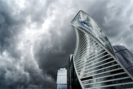 cityscape of Moscow city at storm, Russia Stock Photo - Budget Royalty-Free & Subscription, Code: 400-08575627