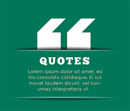 simsearch:400-08195370,k - Quote blank template on green background. Vector illustration Stock Photo - Budget Royalty-Free & Subscription, Code: 400-08572077
