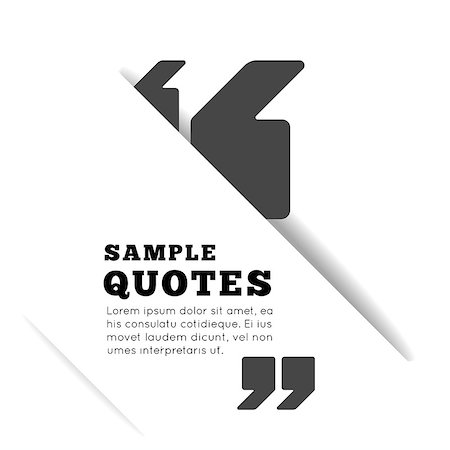simsearch:400-08195370,k - Quote blank template on white background. Vector illustration Stock Photo - Budget Royalty-Free & Subscription, Code: 400-08572079