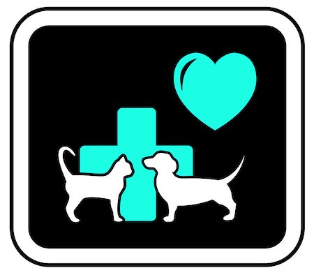 simsearch:400-04618768,k - veterinary sign with heart, cross and pets Stock Photo - Budget Royalty-Free & Subscription, Code: 400-08572087