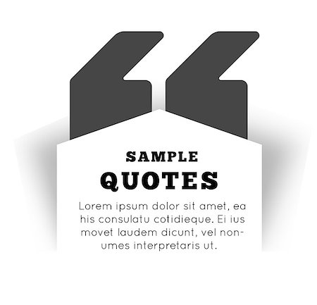 simsearch:400-08195370,k - Quote blank template on white background. Vector illustration Stock Photo - Budget Royalty-Free & Subscription, Code: 400-08572080