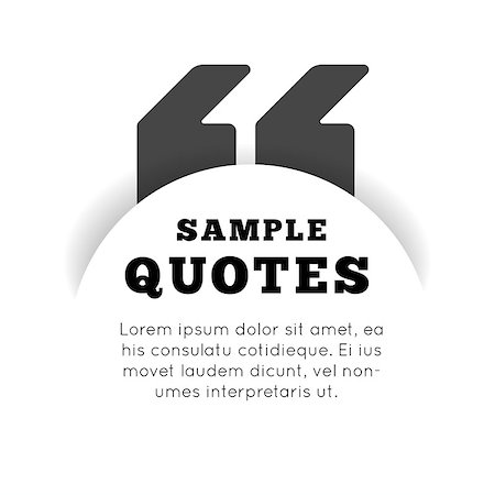 simsearch:400-08195370,k - Quote blank template on white background. Vector illustration Stock Photo - Budget Royalty-Free & Subscription, Code: 400-08572081