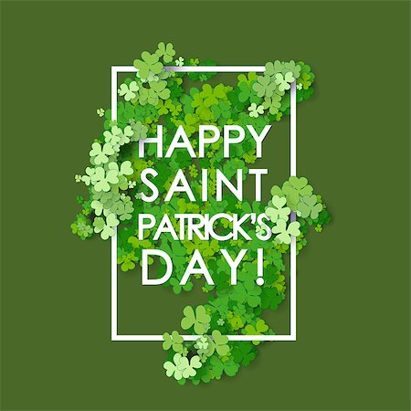 simsearch:400-06569678,k - St Patrick's Day background. Vector illustration for lucky spring design with shamrock. Stock Photo - Budget Royalty-Free & Subscription, Code: 400-08572123