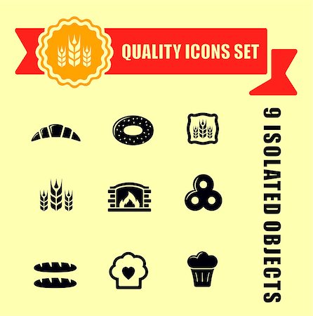 simsearch:400-05079087,k - set of bakery products quality icons with red tape Stock Photo - Budget Royalty-Free & Subscription, Code: 400-08572199