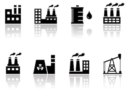 set black isolated petroleum industry concept icons Stock Photo - Budget Royalty-Free & Subscription, Code: 400-08572203