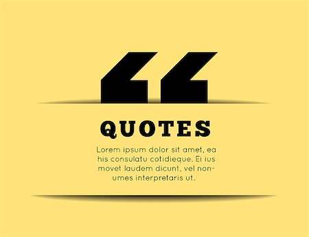 simsearch:400-08195370,k - Quote blank template on yellow background. Vector illustration Stock Photo - Budget Royalty-Free & Subscription, Code: 400-08572289