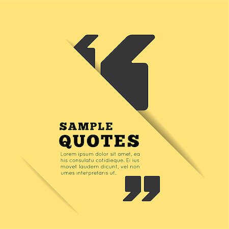 simsearch:400-08195370,k - Quote blank template on yellow background. Vector illustration Stock Photo - Budget Royalty-Free & Subscription, Code: 400-08572291