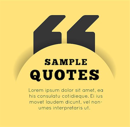 simsearch:400-08195370,k - Quote blank template on yellow background. Vector illustration Stock Photo - Budget Royalty-Free & Subscription, Code: 400-08572293