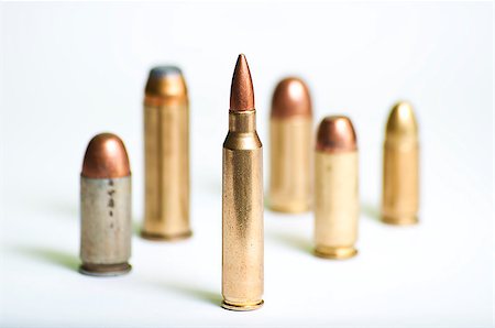 Various bullets on white background Foto de stock - Super Valor sin royalties y Suscripción, Código: 400-08572724