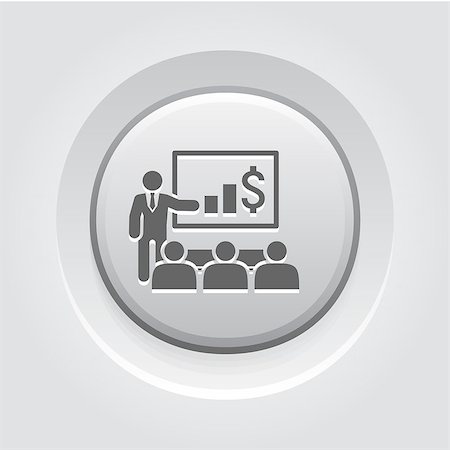 simsearch:400-08654020,k - Presentation Icon. Business Concept. Grey Button Design Foto de stock - Royalty-Free Super Valor e Assinatura, Número: 400-08573347