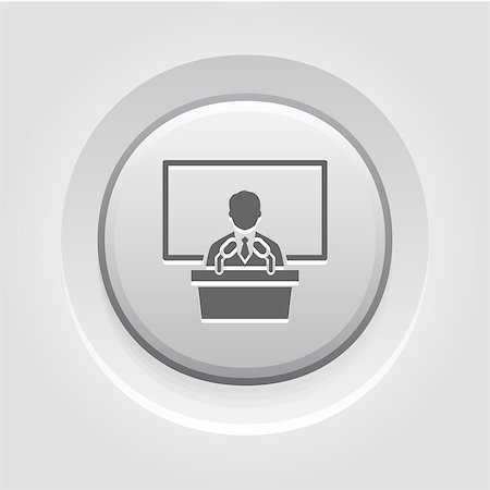 simsearch:400-08654020,k - Training Icon. Business Concept. Grey Button Design Foto de stock - Royalty-Free Super Valor e Assinatura, Número: 400-08573674