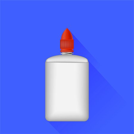 simsearch:400-04728947,k - Bottle of Glue Isolated on Blue Background Stock Photo - Budget Royalty-Free & Subscription, Code: 400-08614027