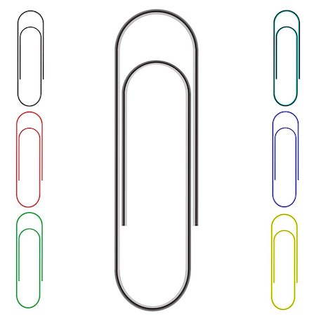 simsearch:400-07977982,k - Set of Colorful Paper Clips Isolated on White Background Foto de stock - Royalty-Free Super Valor e Assinatura, Número: 400-08614040