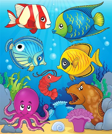 Coral fauna theme image 3 - eps10 vector illustration. Stock Photo - Budget Royalty-Free & Subscription, Code: 400-08614086