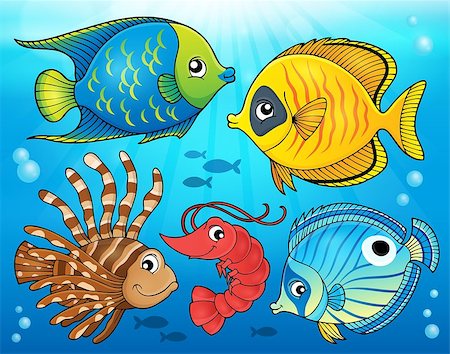 simsearch:400-08614096,k - Coral fauna theme image 4 - eps10 vector illustration. Stock Photo - Budget Royalty-Free & Subscription, Code: 400-08614087