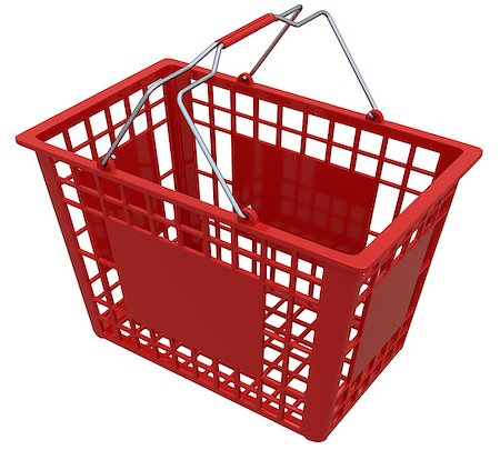 simsearch:400-08554585,k - Shopping basket isolated over white background Stock Photo - Budget Royalty-Free & Subscription, Code: 400-08614117