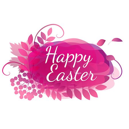 simsearch:400-08818102,k - vector pink floral watercolor letters for easter Stock Photo - Budget Royalty-Free & Subscription, Code: 400-08614455