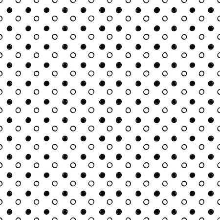 simsearch:400-07825372,k - Abstract seamless circles pattern. Black and white geometric background Photographie de stock - Aubaine LD & Abonnement, Code: 400-08614882