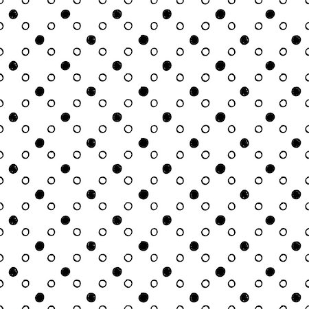 simsearch:400-07825372,k - Abstract seamless circles pattern. Black and white geometric background Photographie de stock - Aubaine LD & Abonnement, Code: 400-08614883