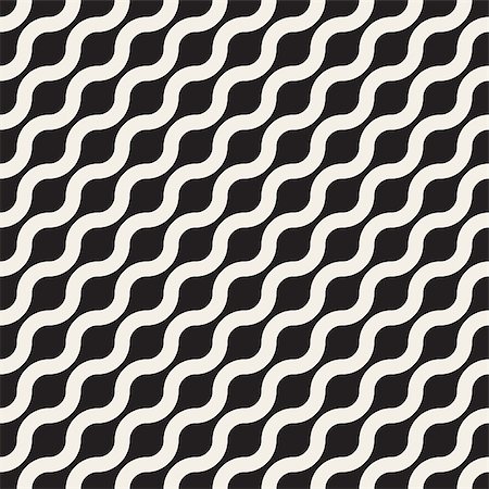 simsearch:400-09098204,k - Vector Seamless Black and White Rounded Wavy Diagonal Line Geometric Pattern Abstract Background Stock Photo - Budget Royalty-Free & Subscription, Code: 400-08615132