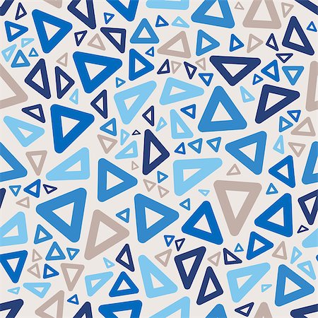 simsearch:400-08674526,k - Vector Seamless Blue Colors Jumble Rounded Triangle Geometric Retro Pattern Abstract Background Stock Photo - Budget Royalty-Free & Subscription, Code: 400-08615155