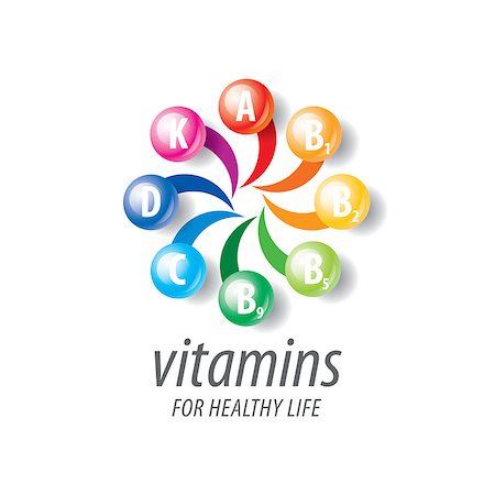 simsearch:400-07218151,k - abstract vector template logo vitamins for health Fotografie stock - Microstock e Abbonamento, Codice: 400-08615187