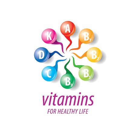 simsearch:400-07218151,k - abstract vector template logo vitamins for health Fotografie stock - Microstock e Abbonamento, Codice: 400-08615188