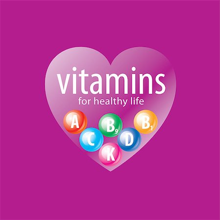 simsearch:400-07218151,k - abstract vector template logo vitamins for health Fotografie stock - Microstock e Abbonamento, Codice: 400-08615198