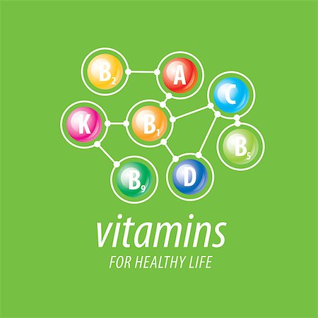 simsearch:400-07218151,k - abstract vector template logo vitamins for health Fotografie stock - Microstock e Abbonamento, Codice: 400-08615190