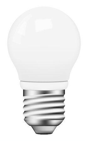 simsearch:622-06397857,k - Vector photo-realistic energy saving bulb on white background Stockbilder - Microstock & Abonnement, Bildnummer: 400-08615319