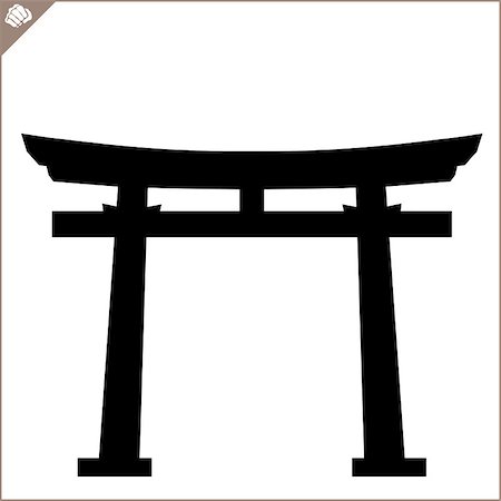 simsearch:400-04794378,k - Japan traditional gate torii Foto de stock - Royalty-Free Super Valor e Assinatura, Número: 400-08615642